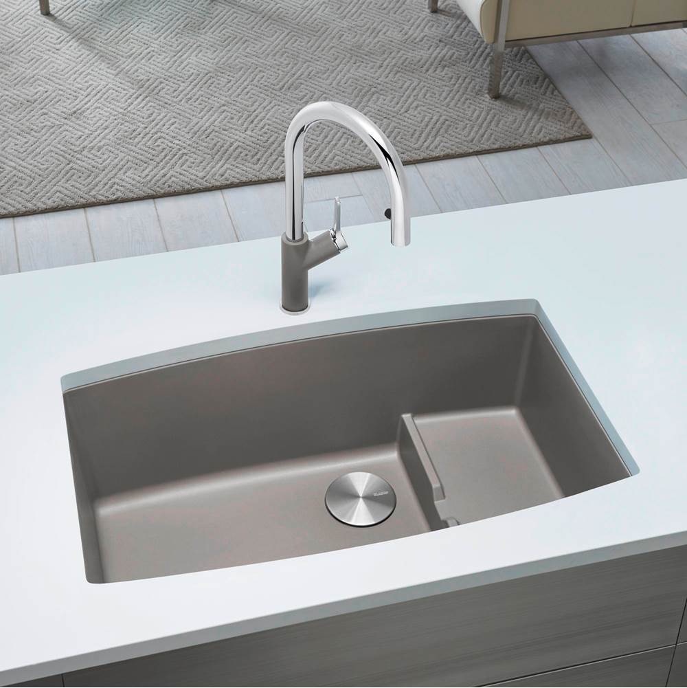Performa Cascade SILGRANIT 32'' Single Bowl Undermount Kitchen Sink with Colander - Cafe