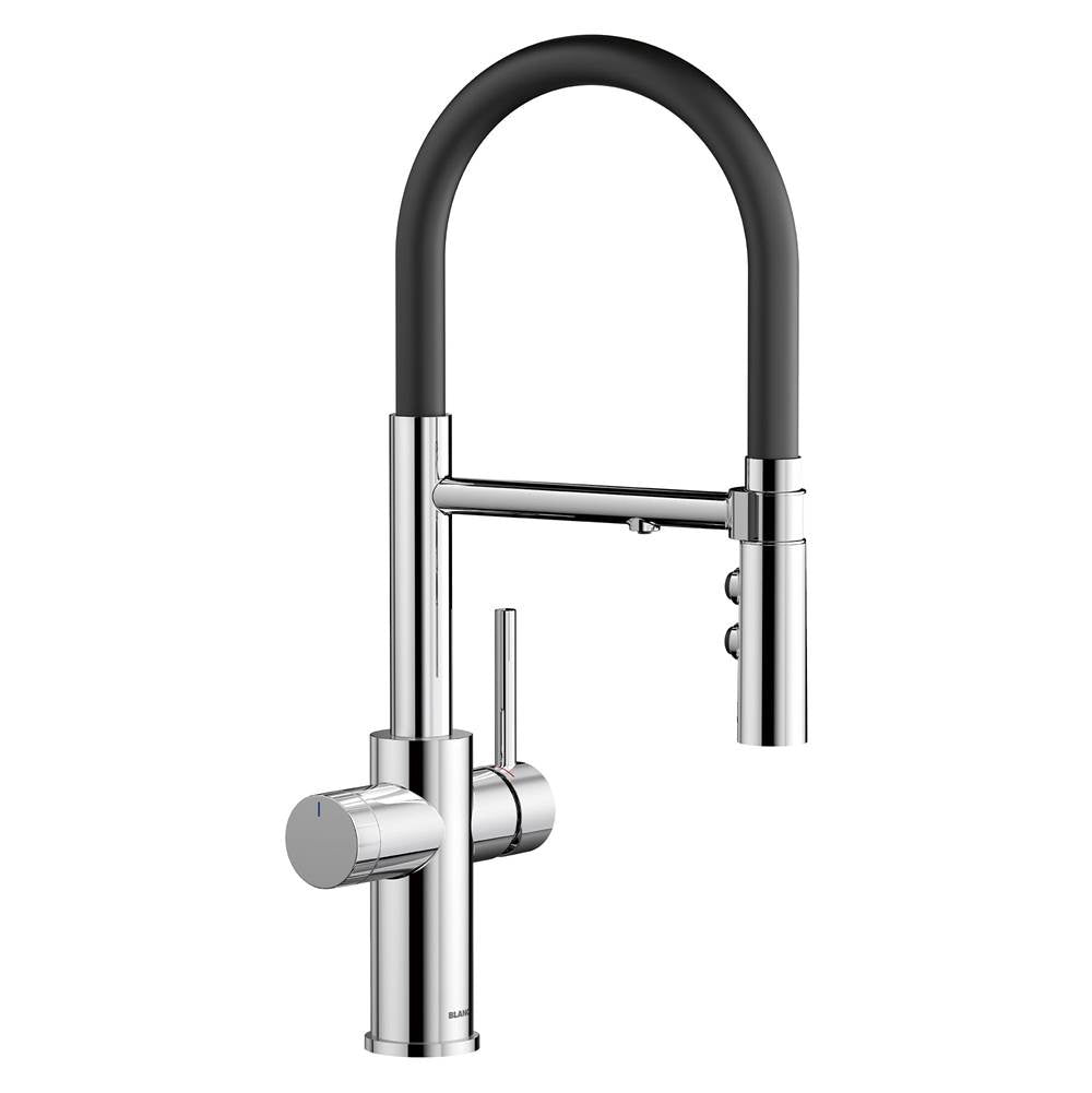 Blanco - Catris Flexo Filter-Ready Semi-Pro Pull-Down Dual-Spray Kitchen Faucet - Chrome - Chrome