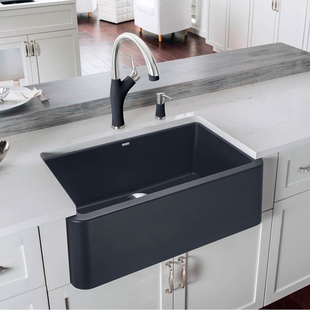 Ikon SILGRANIT 30'' Single Bowl Apron-Front Farmhouse Sink - Anthracite