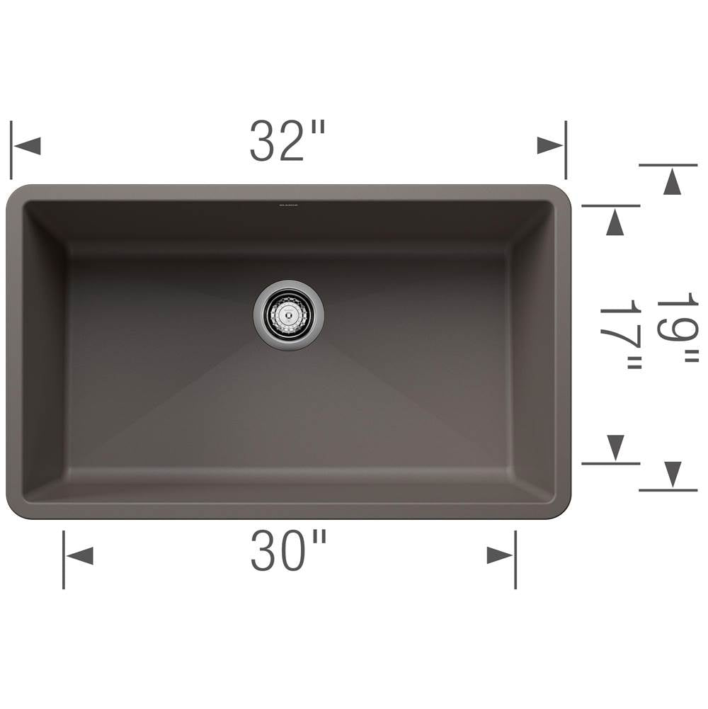 Precis SILGRANIT 32'' Super Single Undermount Kitchen Sink - Soft White