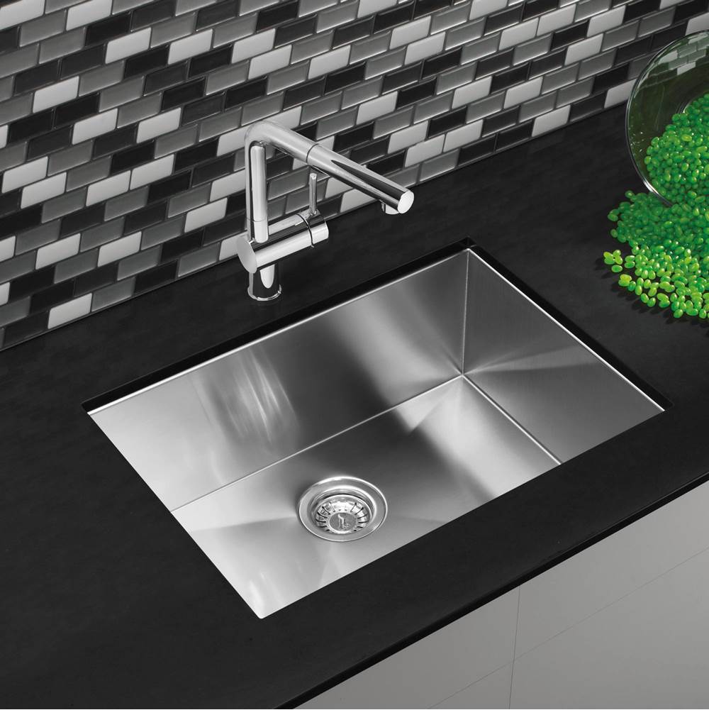 Quatrus R0 25'' Single Bowl Undermount Stainless Steel Kitchen Sink