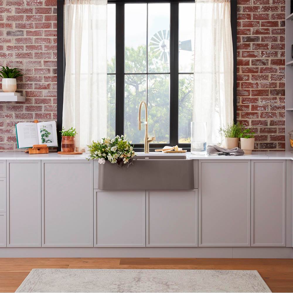 Ikon SILGRANIT 33'' Single Bowl Apron-Front Farmhouse Sink - Soft White