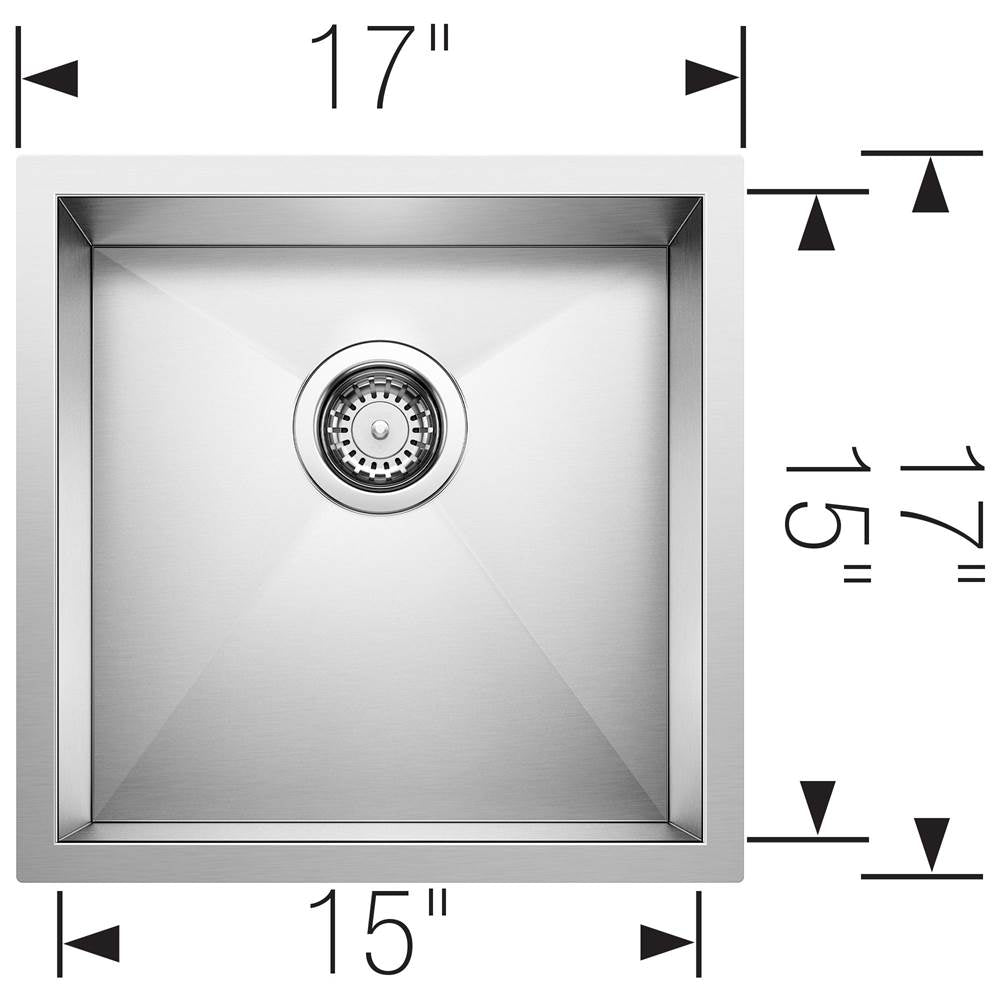 Precision R0 17'' Undermount Stainless Steel Bar Sink