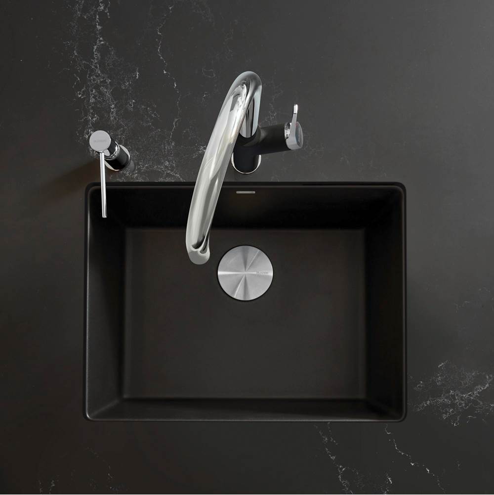 Precis SILGRANIT 24'' Single Bowl Undermount Kitchen Sink - Coal Black