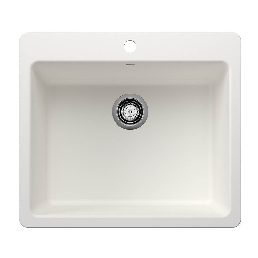 Blanco - Liven SILGRANIT 25'' Single Bowl Dual Mount Kitchen Sink - White - White
