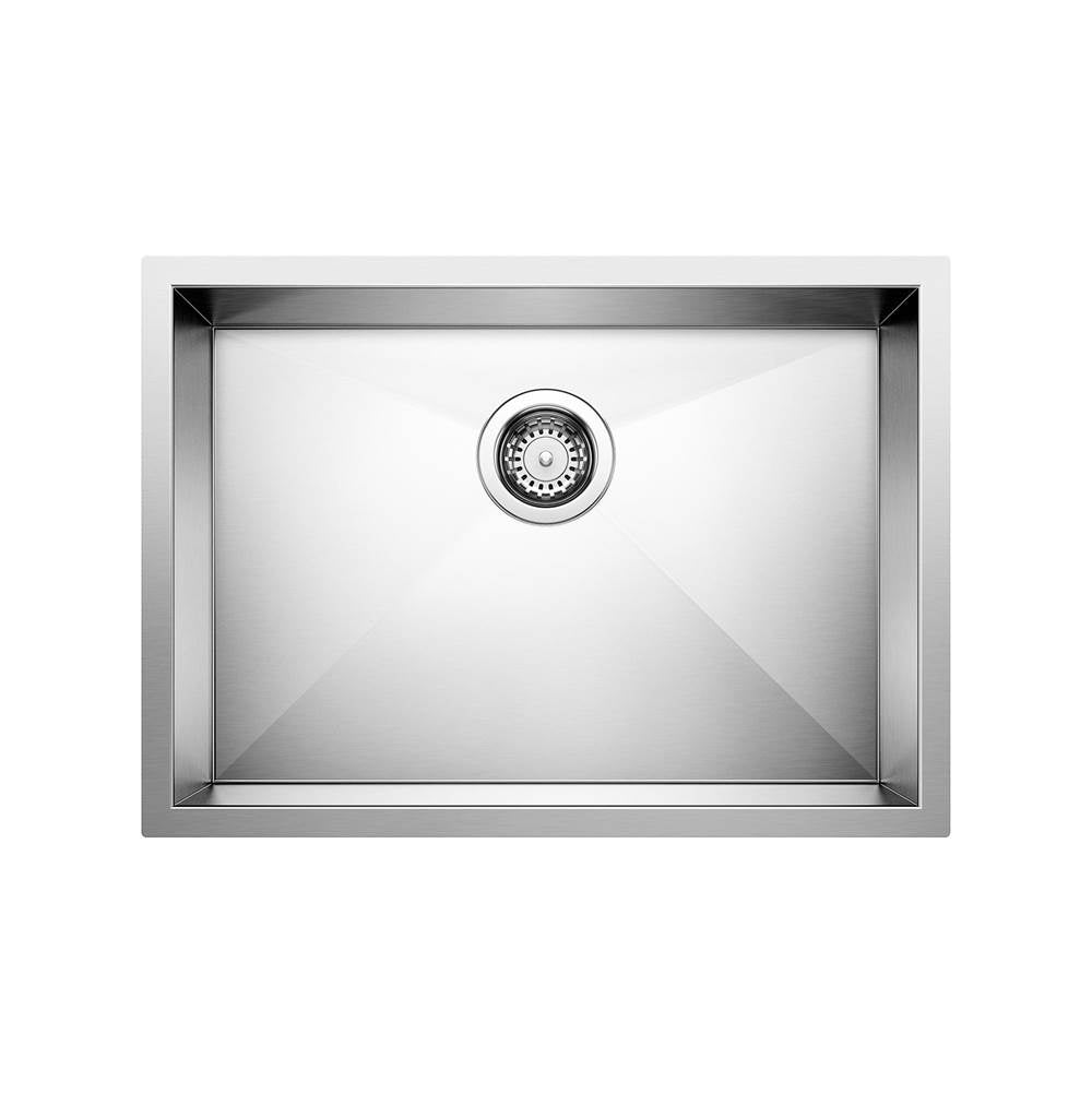 Blanco - Quatrus R0 25'' Single Bowl Undermount ADA Stainless Steel Kitchen Sink - Satin Polish