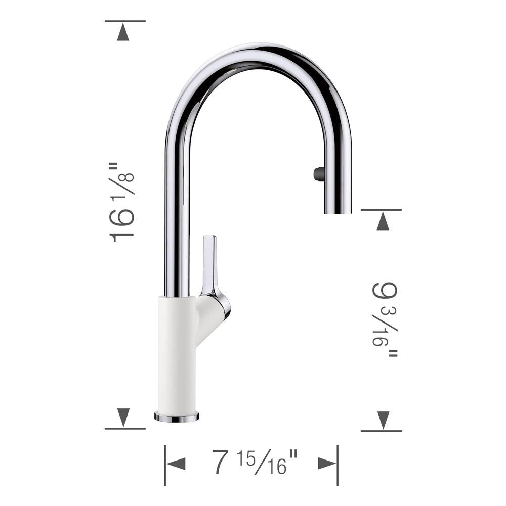 Urbena Pull-Down Dual-Spray Kitchen Faucet - Chrome