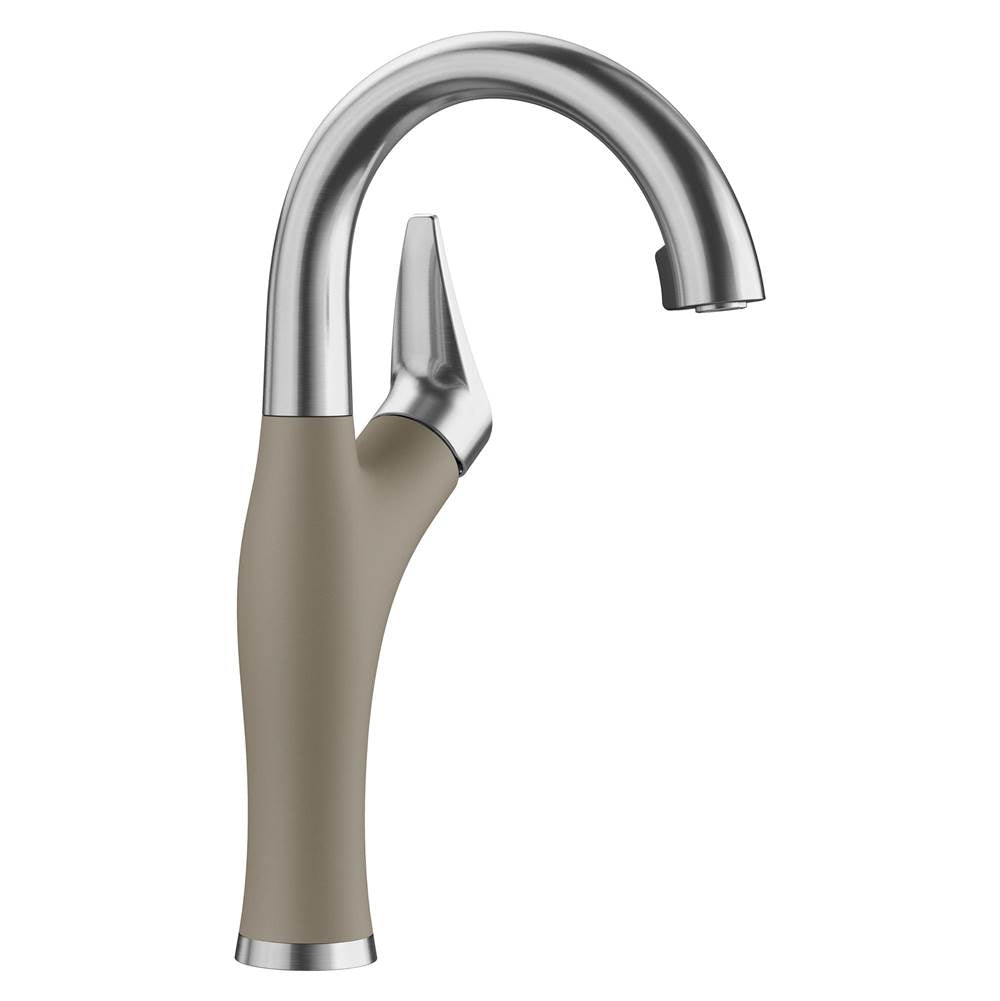 Blanco - Artona Pull-Down Dual-Spray Bar Faucet - PVD Steel/Truffle - Pvd Steel With Truffle