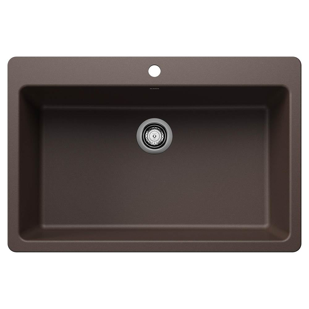 Blanco - Liven SILGRANIT 33'' Super Single Dual Mount Kitchen Sink - Cafe - Cafe