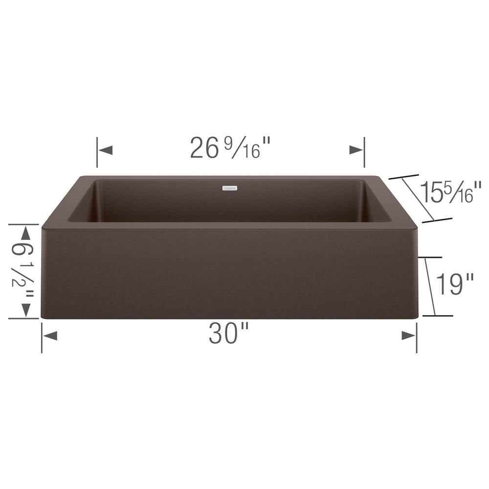 Vintera SILGRANIT 30'' Single Bowl Apron-Front Farmhouse Sink - Anthracite