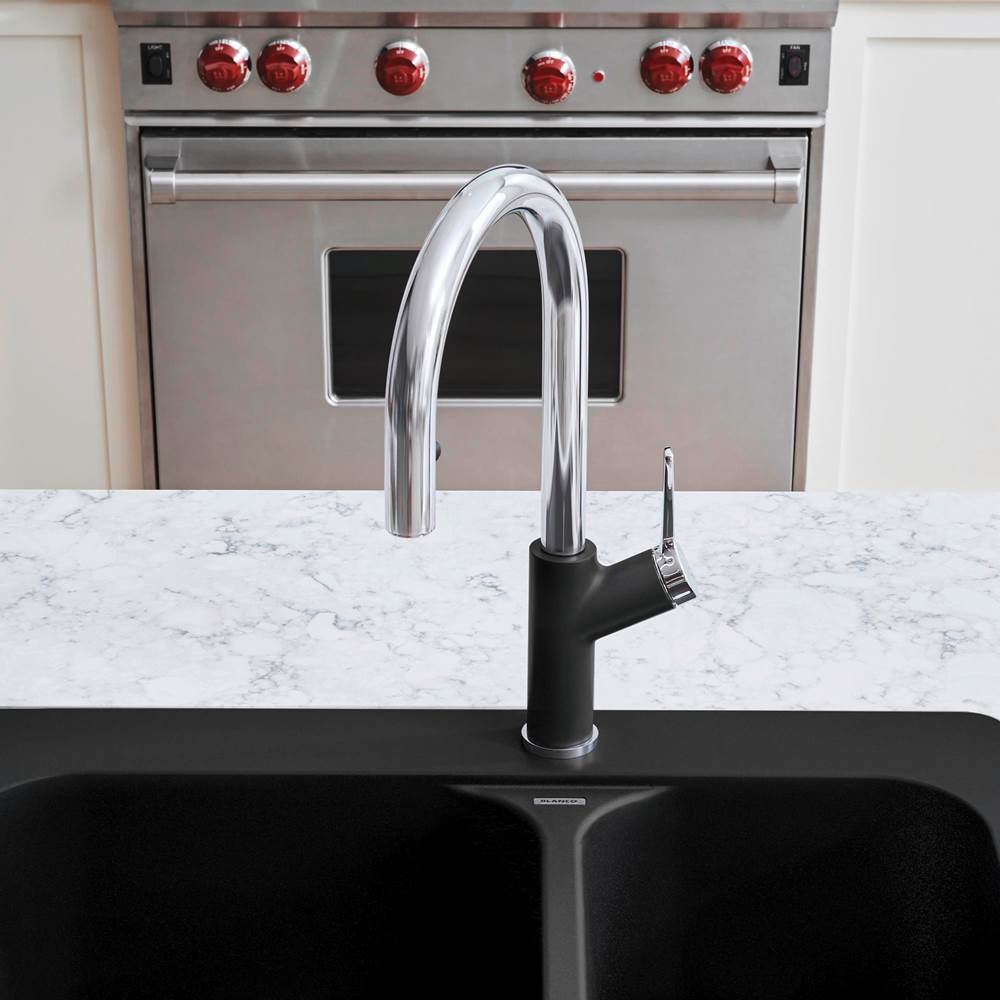 Urbena Pull-Down Dual-Spray Kitchen Faucet - Chrome