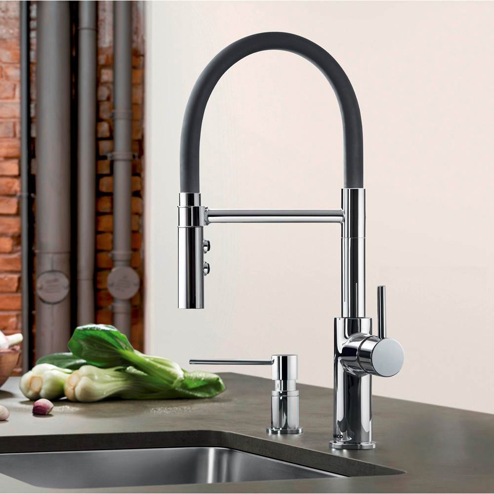 Catris Flexo Semi-Pro Pull-Down Dual-Spray Kitchen Faucet - Chrome
