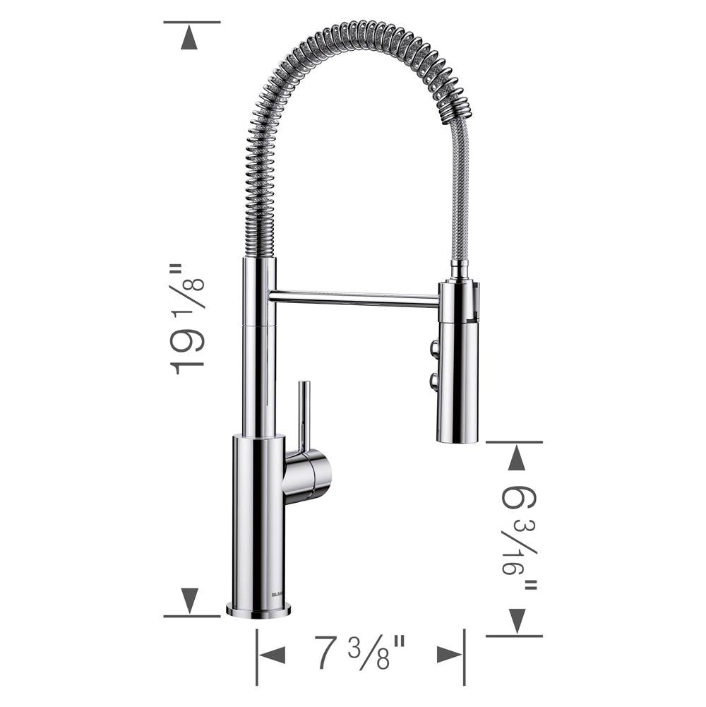 Catris Semi-Pro Pull-Down Dual-Spray Kitchen Faucet - Chrome
