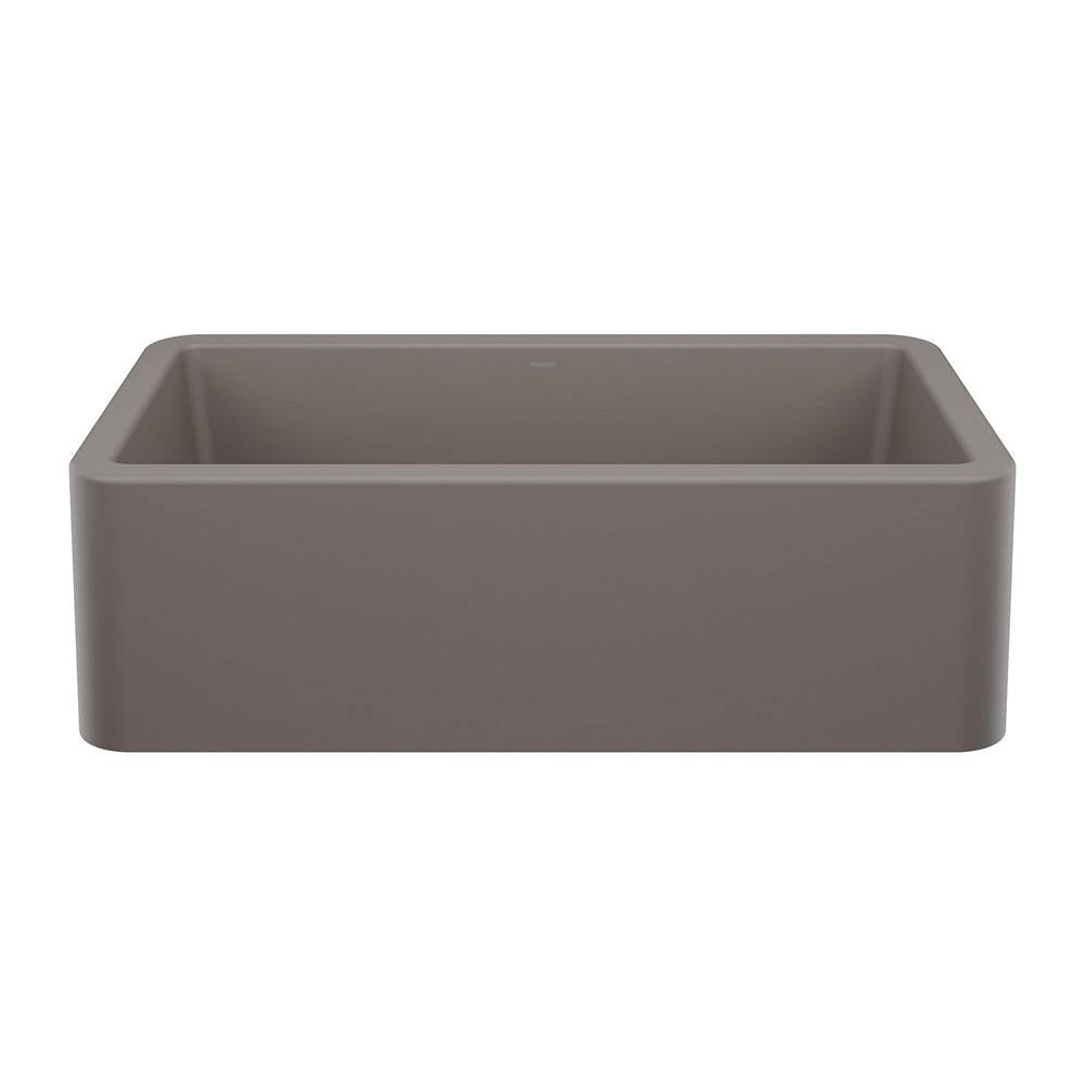 Blanco - Ikon SILGRANIT 33'' Single Bowl Apron-Front Farmhouse Sink - Volcano Gray - Volcano Gray