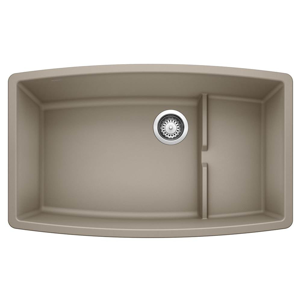 Blanco - Performa Cascade SILGRANIT 32'' Single Bowl Undermount Kitchen Sink with Colander - Truffle - Truffle