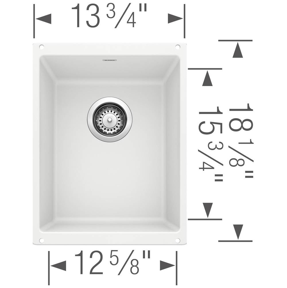 Precis SILGRANIT 13'' Undermount Bar Sink - Coal Black