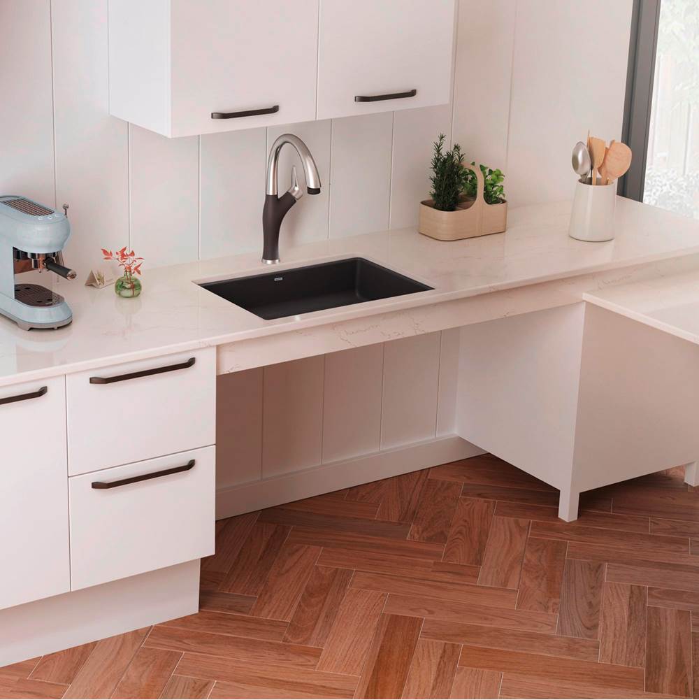 Precis SILGRANIT 25'' ADA Single Bowl Undermount Kitchen Sink - Cinder