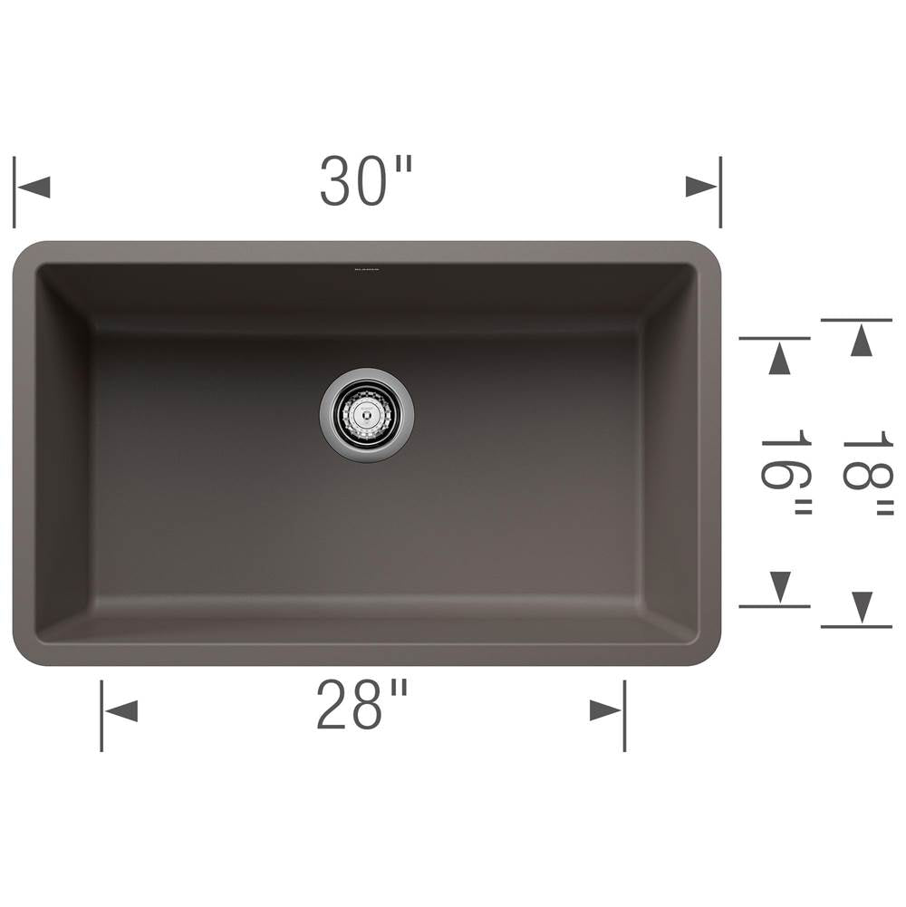 Precis SILGRANIT 30'' Single Bowl Undermount Kitchen Sink - Soft White