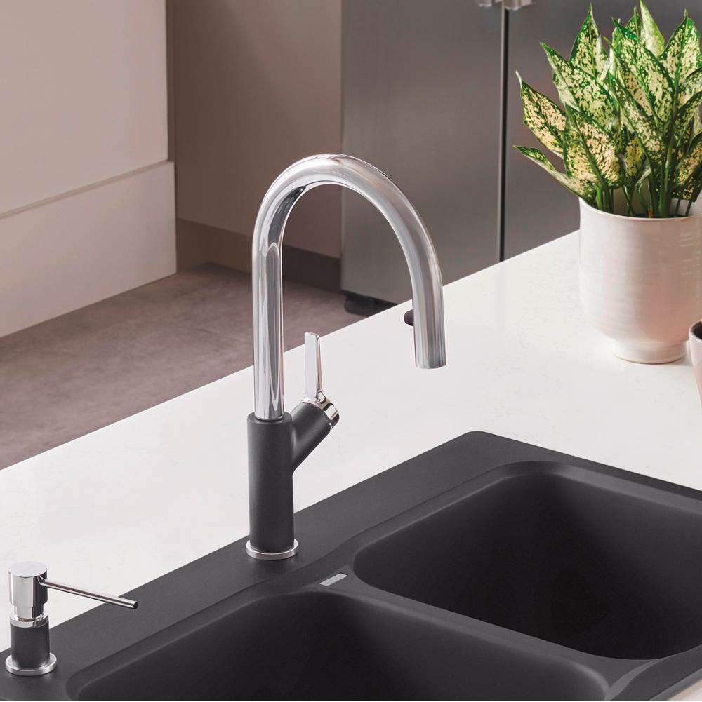 Urbena Pull-Down Dual-Spray Kitchen Faucet - Chrome