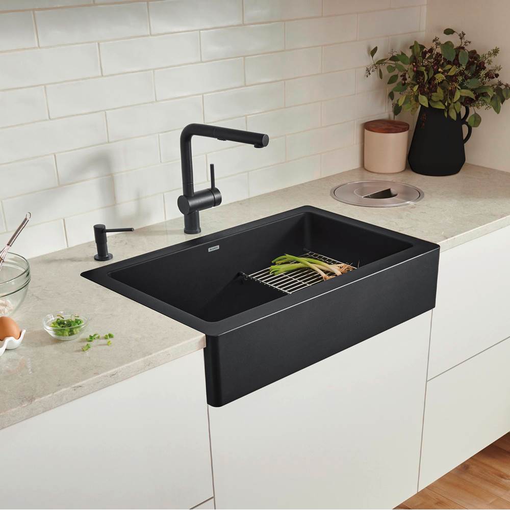 Vintera SILGRANIT 30'' Single Bowl Apron-Front Farmhouse Sink - Anthracite