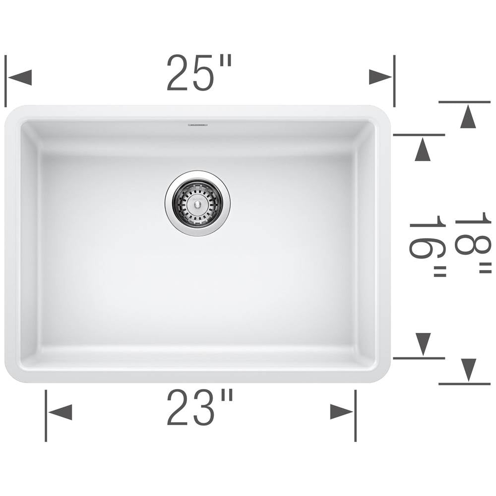 Precis SILGRANIT 25'' ADA Single Bowl Undermount Kitchen Sink - Cinder