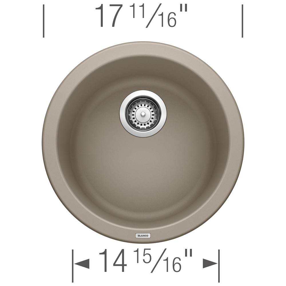 Rondo SILGRANIT 18'' Dual Mount Bar Sink - White