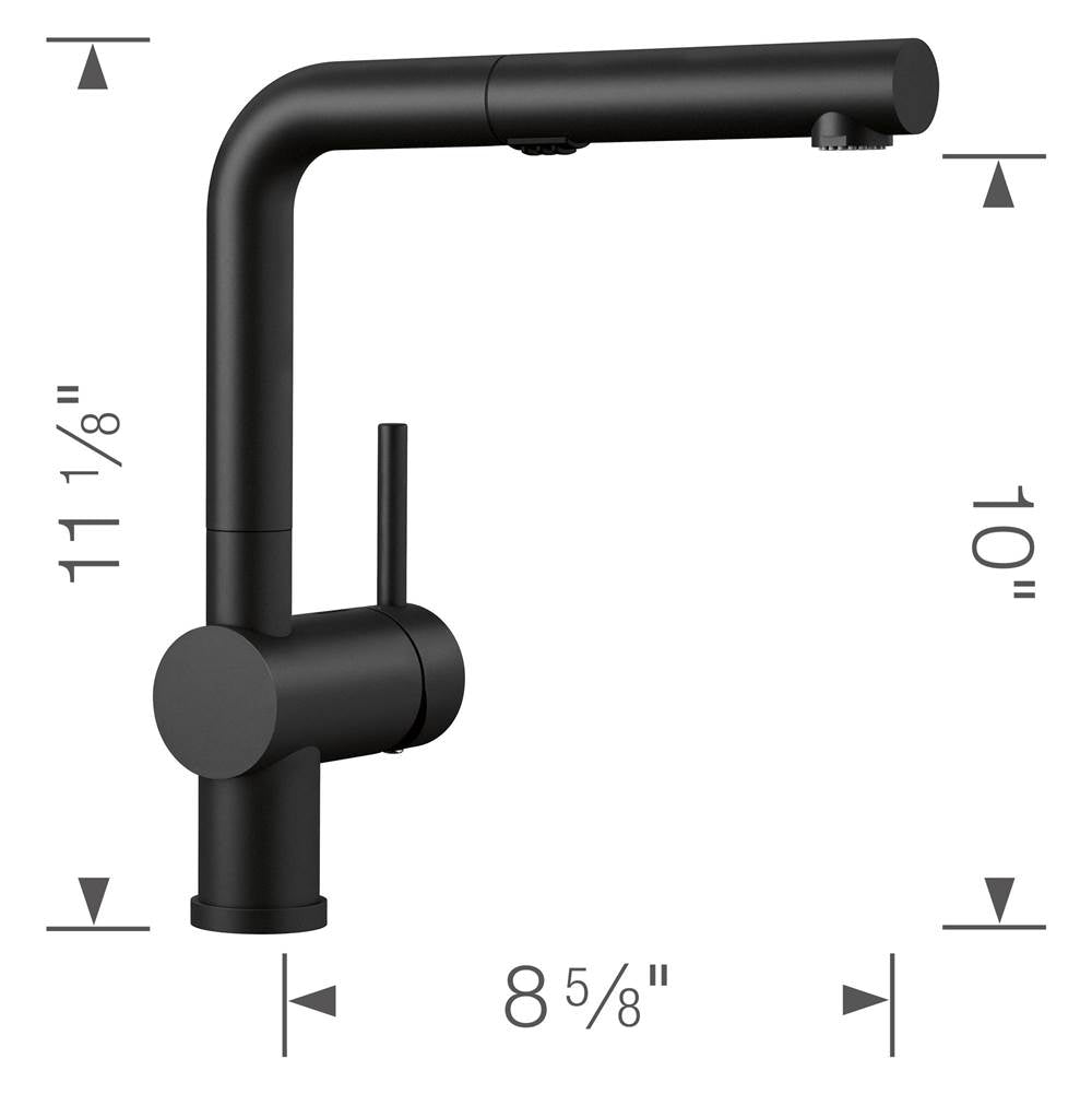 Linus Low Arc Pull-Out Dual-Spray Kitchen Faucet - Chrome