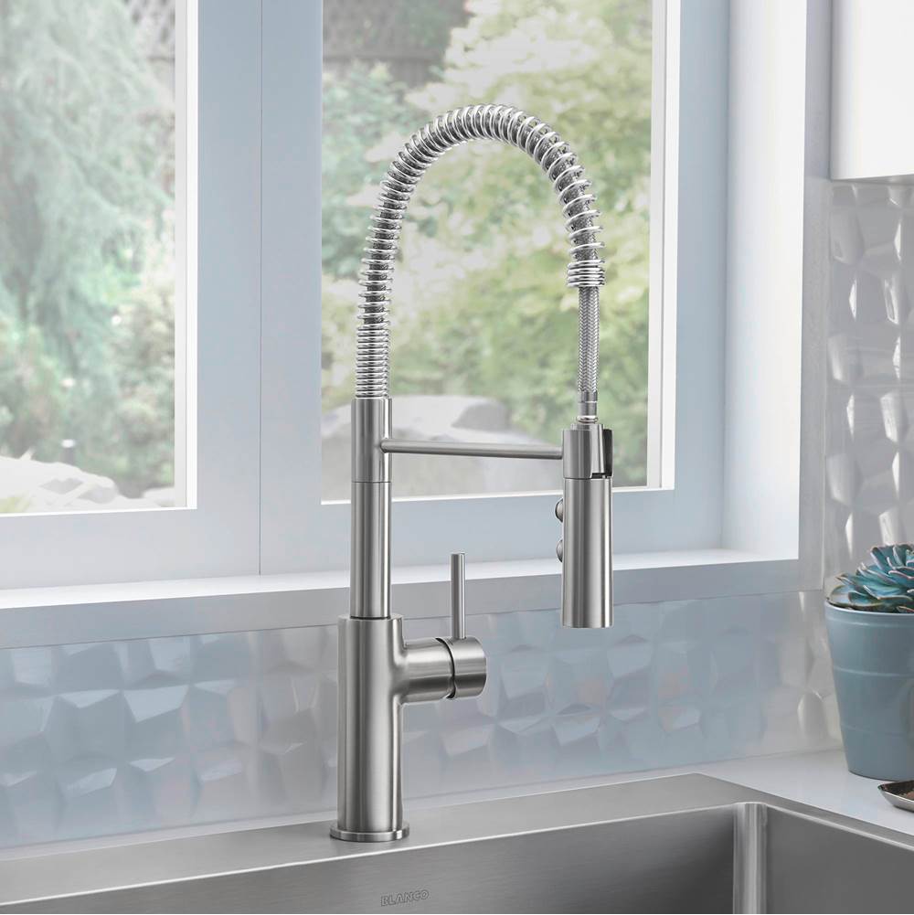 Catris Semi-Pro Pull-Down Dual-Spray Kitchen Faucet - Chrome