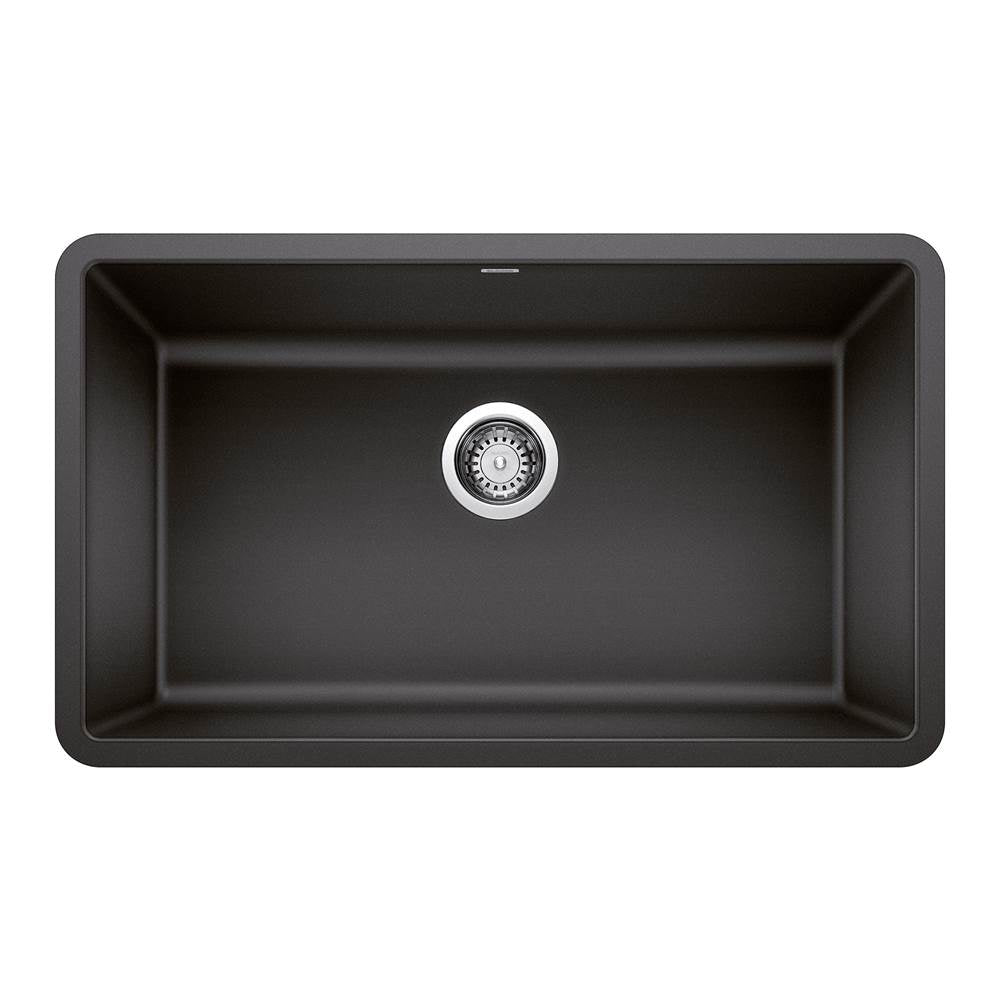 Blanco - Precis SILGRANIT 30'' Single Bowl Undermount Kitchen Sink - Anthracite - Anthracite
