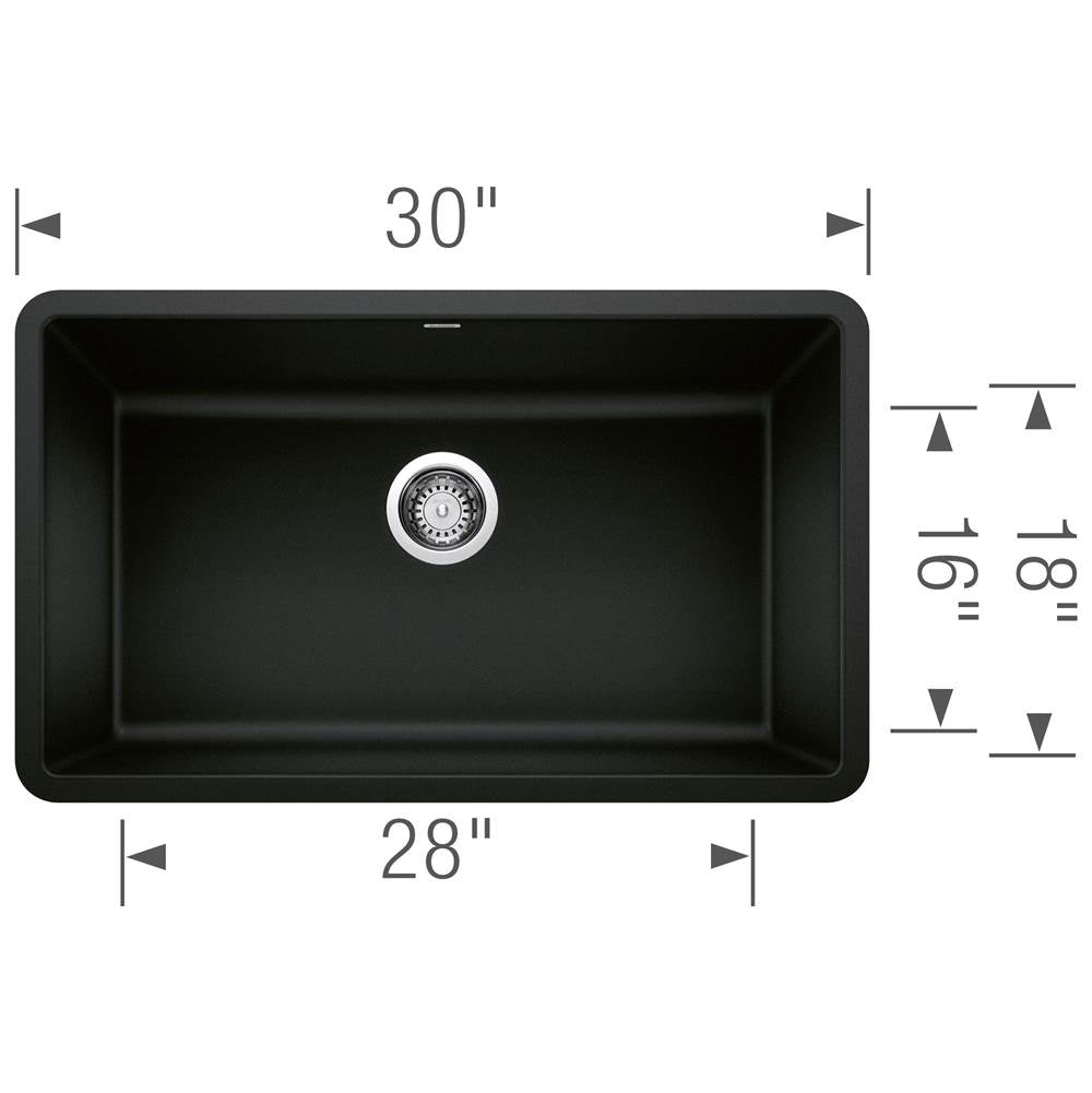 Precis SILGRANIT 30'' Single Bowl Undermount Kitchen Sink - Cinder