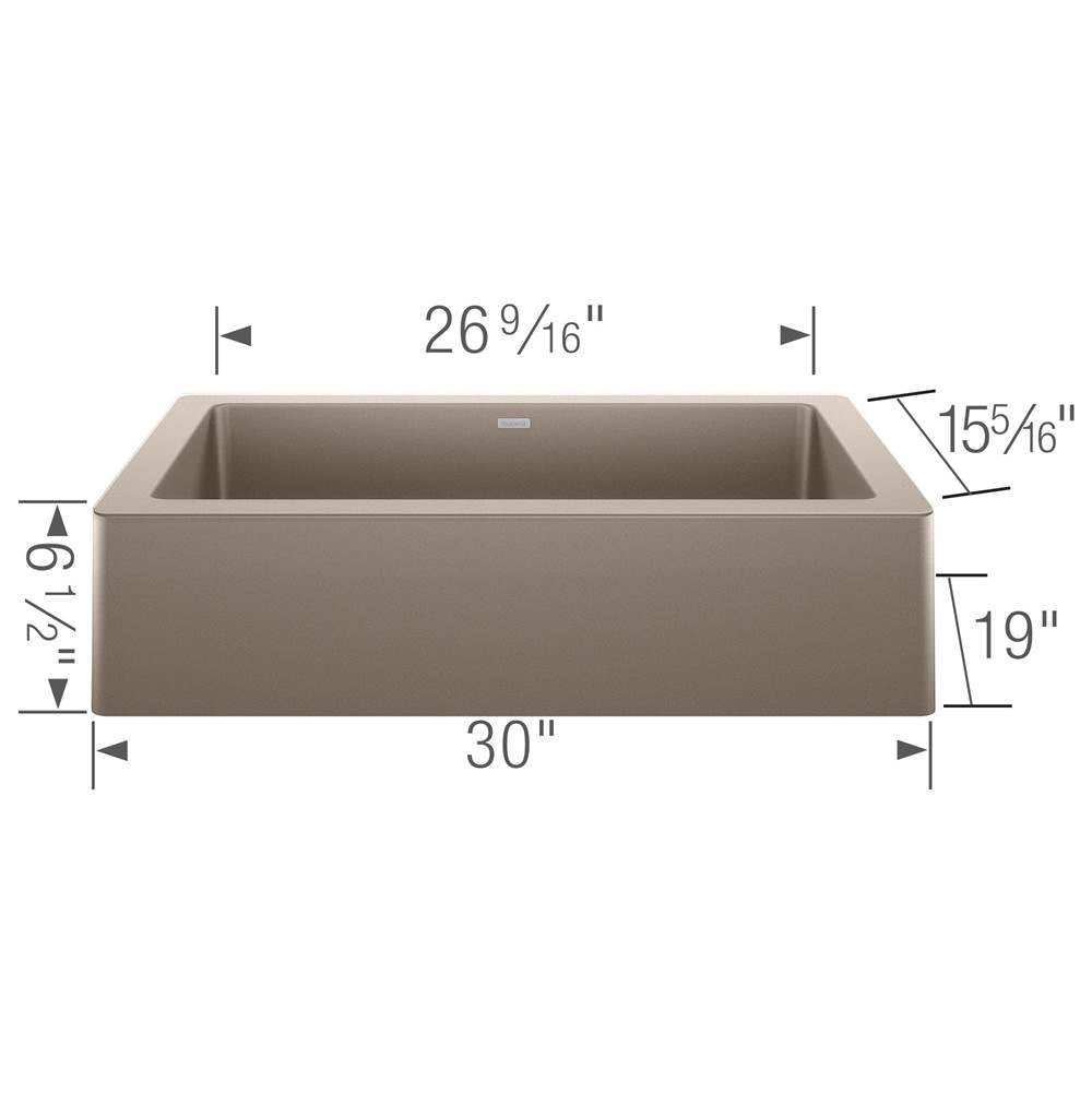 Vintera SILGRANIT 30'' Single Bowl Apron-Front Farmhouse Sink - Anthracite