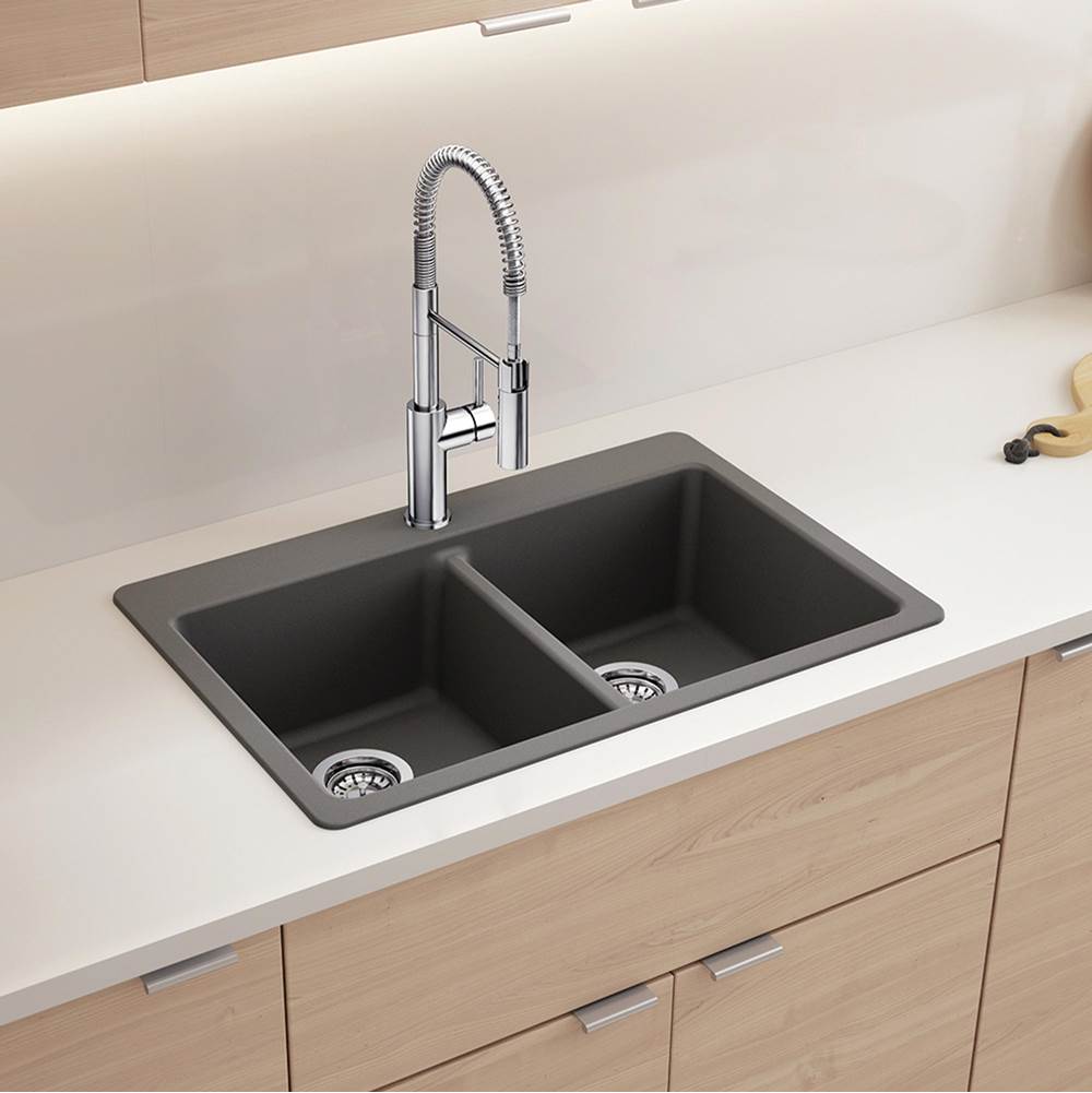 Catris Semi-Pro Pull-Down Dual-Spray Kitchen Faucet - Chrome