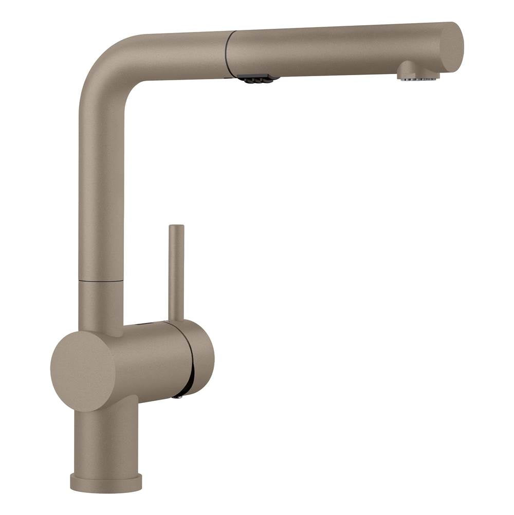 Blanco - Linus Low Arc Pull-Out Dual-Spray Kitchen Faucet - Truffle - Truffle