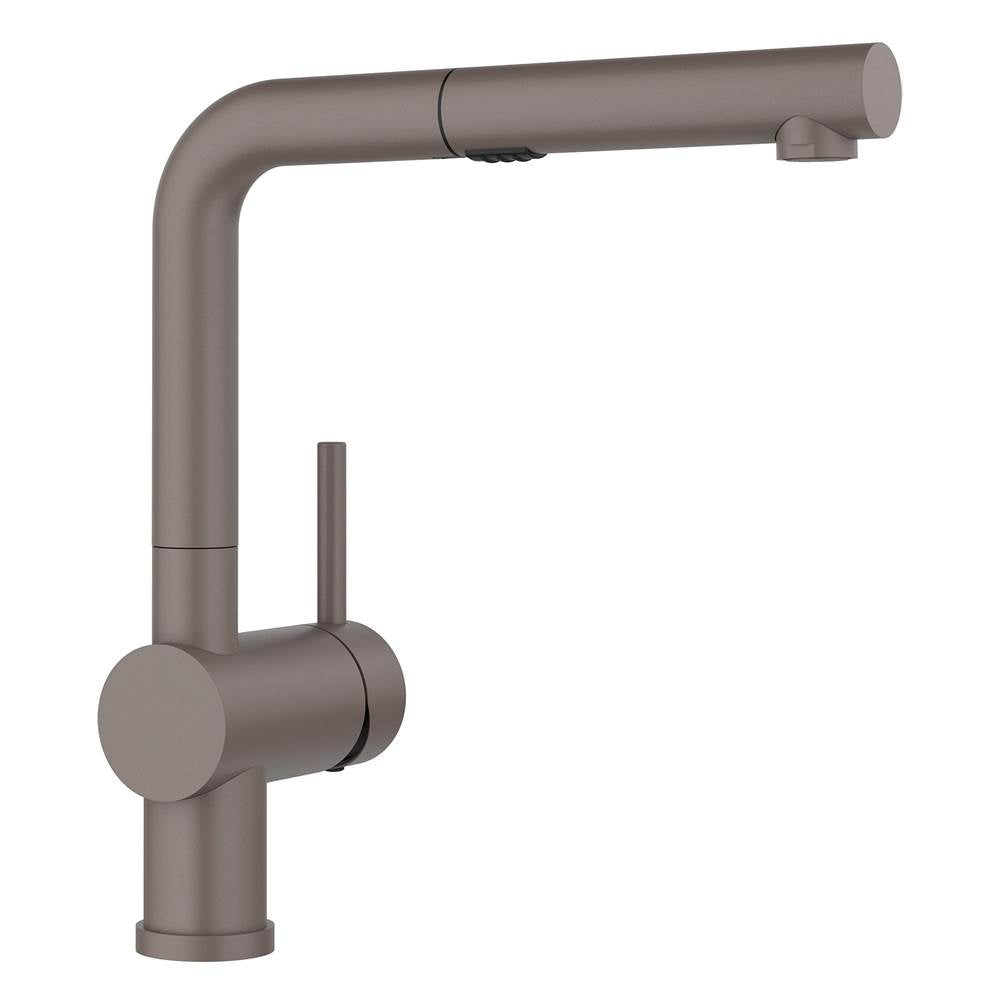 Blanco - Linus Low Arc Pull-Out Dual-Spray Kitchen Faucet - Volcano Gray - Volcano Gray