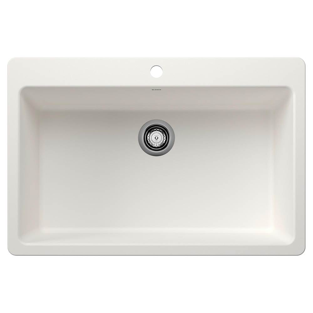 Blanco - Liven SILGRANIT 33'' Super Single Dual Mount Kitchen Sink - White - White