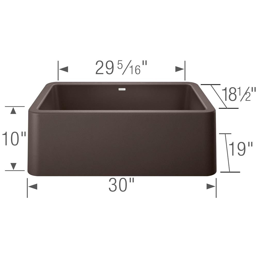 Ikon SILGRANIT 30'' Single Bowl Apron-Front Farmhouse Sink - Anthracite