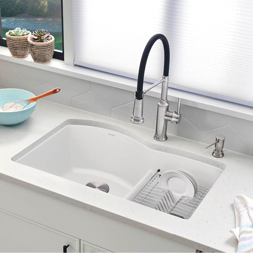 Diamond SILGRANIT 32'' 60/40 Double Bowl Undermount Kitchen Sink with Low Divide - Anthracite