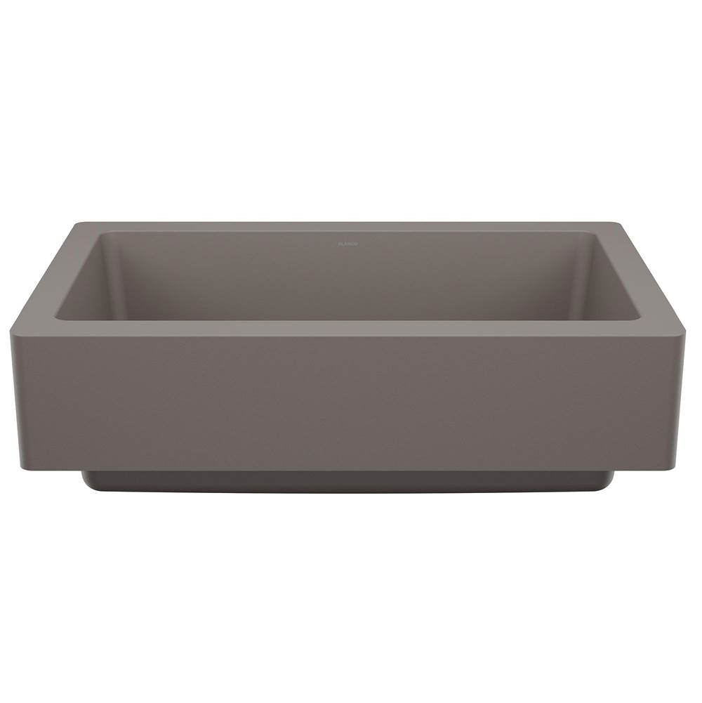 Blanco - Vintera SILGRANIT 30'' Single Bowl Apron-Front Farmhouse Sink - Volcano Gray - Volcano Gray