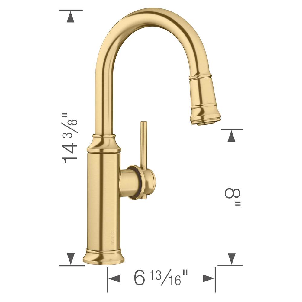 Empressa Pull-Down Bar Faucet - Chrome