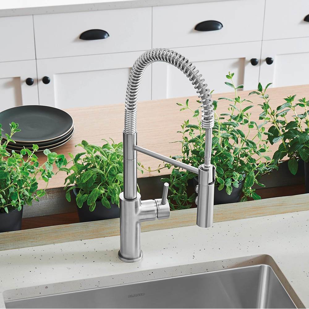 Catris Semi-Pro Pull-Down Dual-Spray Kitchen Faucet - Chrome