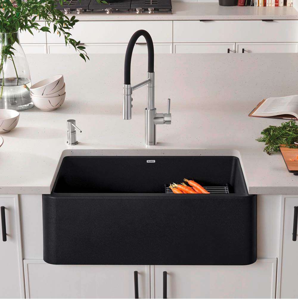 Ikon SILGRANIT 30'' Single Bowl Apron-Front Farmhouse Sink - Anthracite