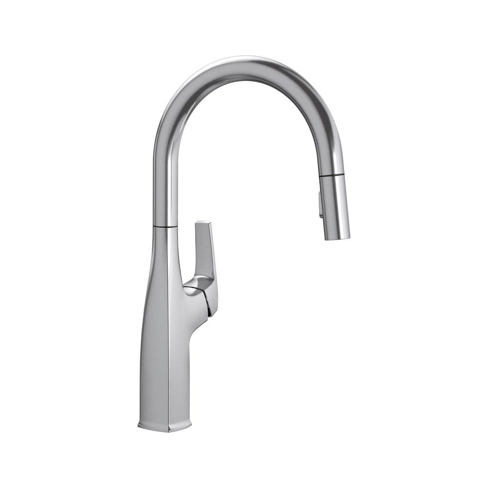 Blanco - Rivana High-Arc Pull-Down Dual-Spray Kitchen Faucet - PVD Steel - PVD Steel