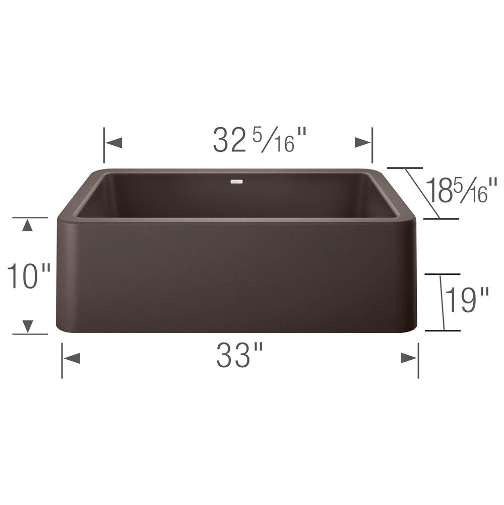 Ikon SILGRANIT 33'' Single Bowl Apron-Front Farmhouse Sink - Anthracite