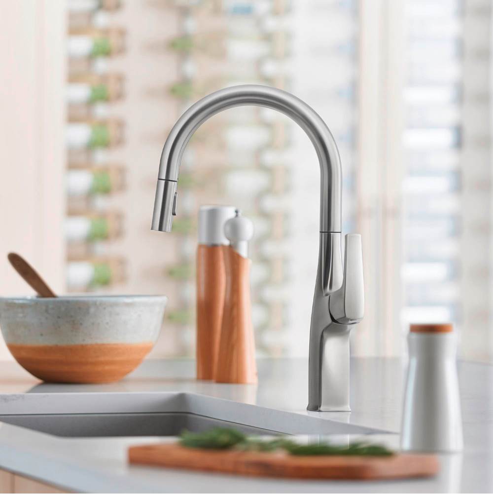 Rivana High-Arc Pull-Down Dual-Spray Kitchen Faucet - Chrome