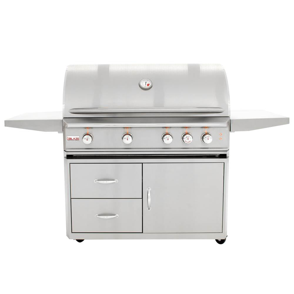 Blaze Professional 44-Inch Gas Grill With Rear Infrared Burner on Cart