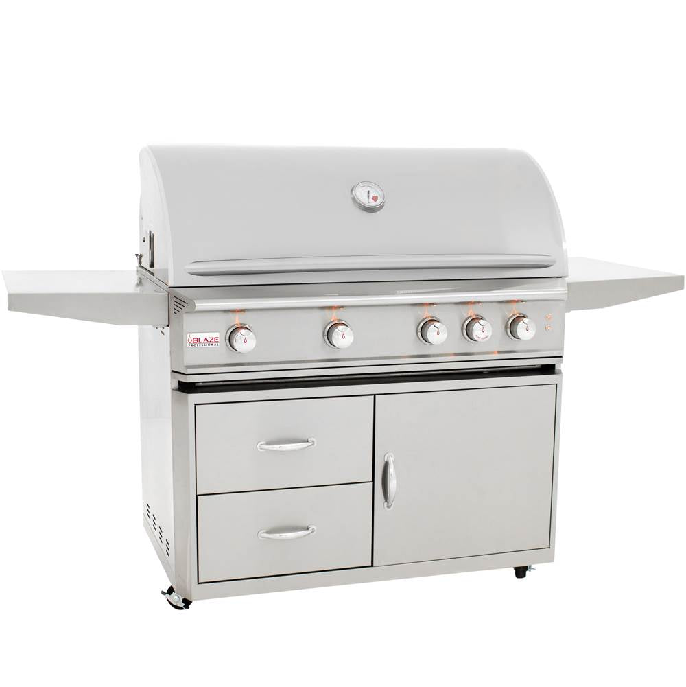 Blaze Professional 44-Inch Gas Grill With Rear Infrared Burner on Cart