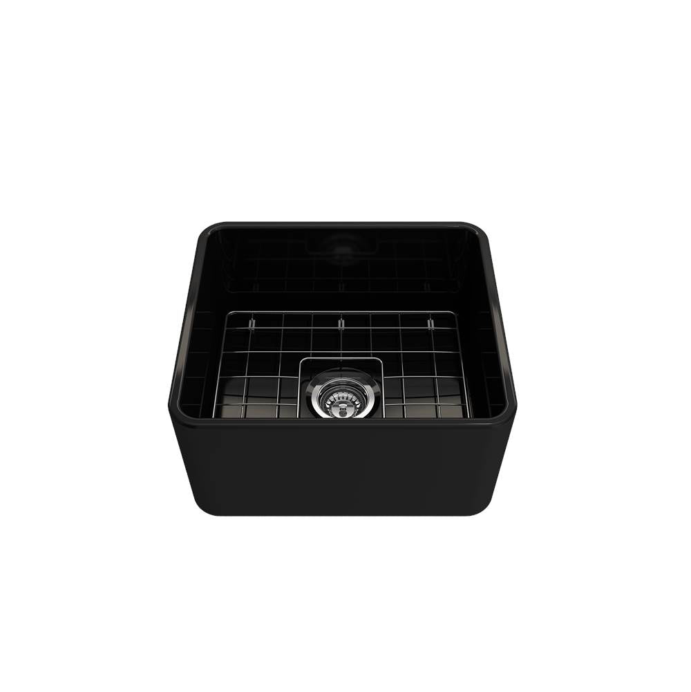 Classico Farmhouse Apron Front Fireclay 20 in. Single Bowl Kitchen Sink with Protective Bottom Grid and Strainer in White