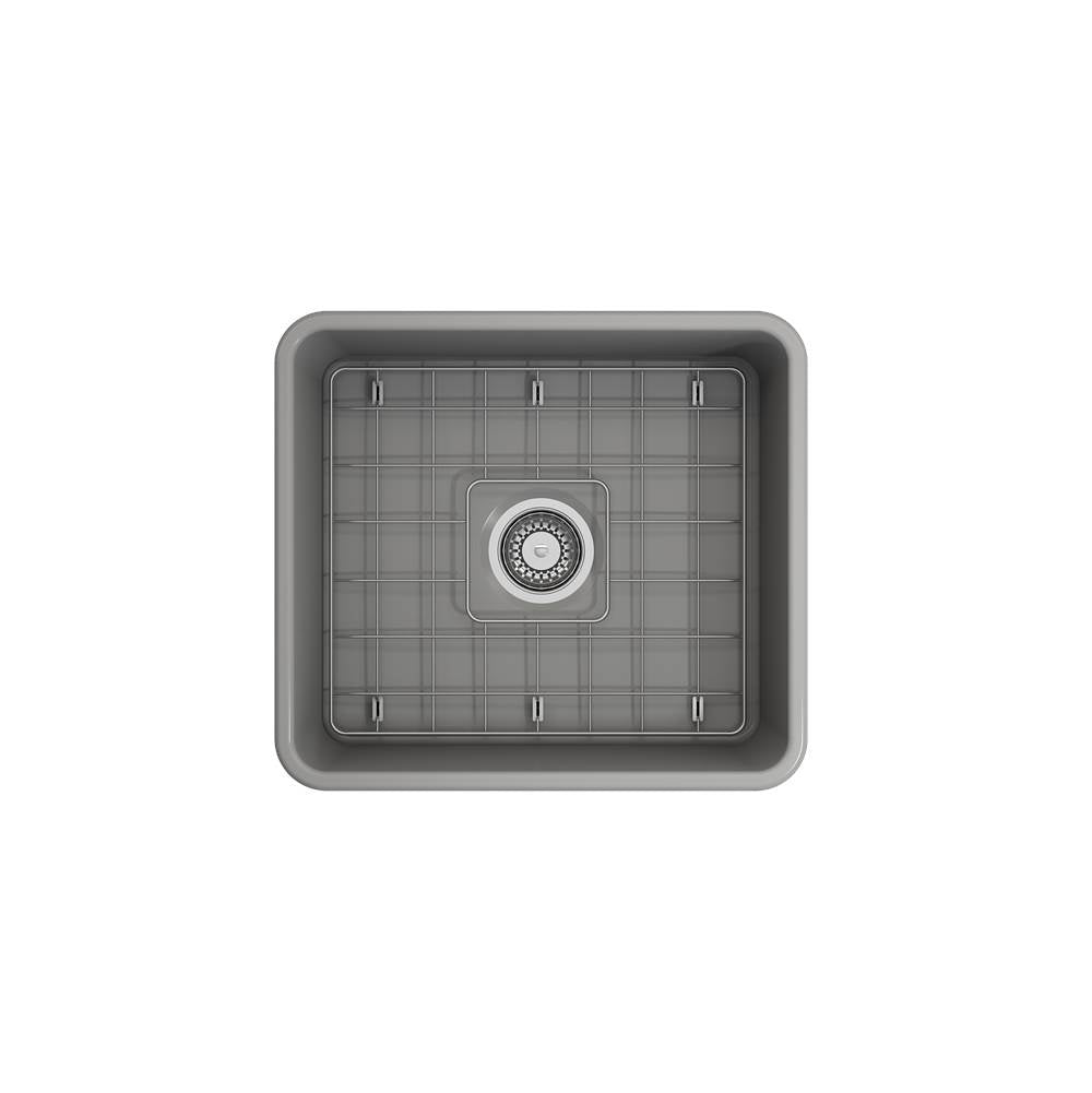 Classico Farmhouse Apron Front Fireclay 20 in. Single Bowl Kitchen Sink with Protective Bottom Grid and Strainer in White