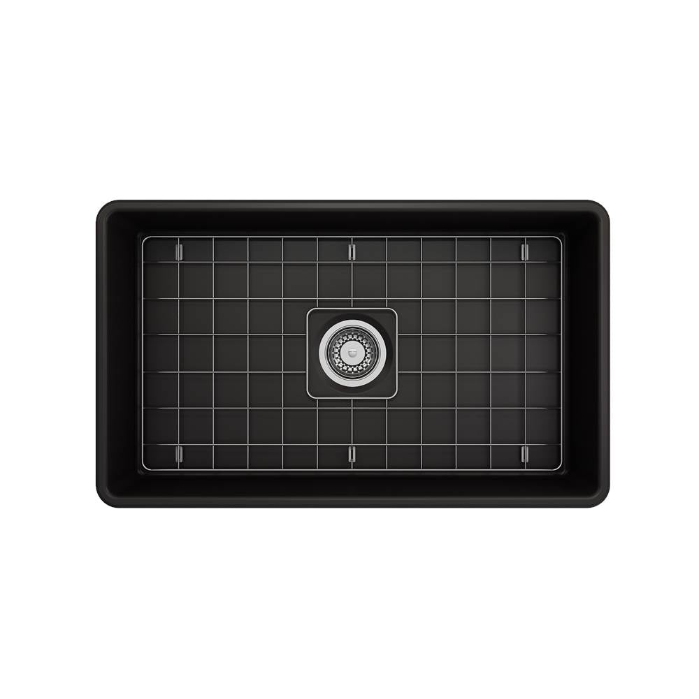 Classico Farmhouse Apron Front Fireclay 30 in. Single Bowl Kitchen Sink with Protective Bottom Grid and Strainer in White