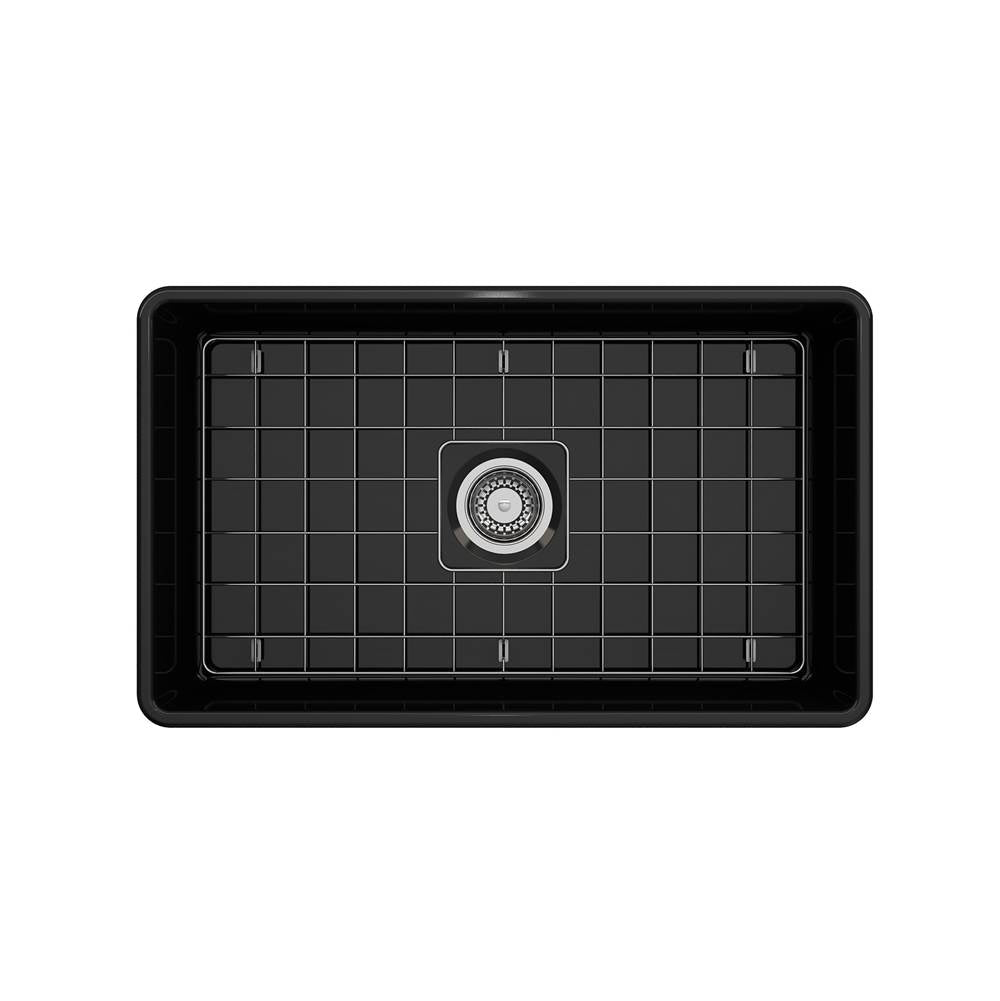 Classico Farmhouse Apron Front Fireclay 30 in. Single Bowl Kitchen Sink with Protective Bottom Grid and Strainer in White